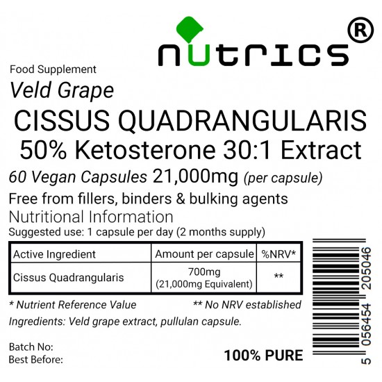  Cissus Quadrangularis 21,000mg V Capsules 