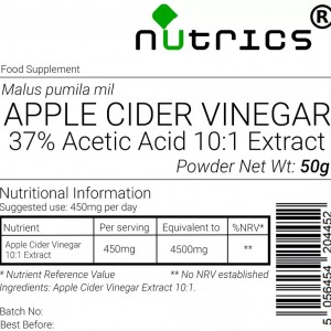 ACETIC ACID APPLE CIDER VINEGAR EXTRACT 50g Powder