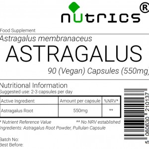 Astragalus Root 550mg V Capsules 