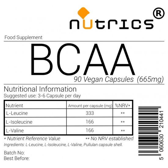 BCAA Branched Chain Amino Acids 665mg V Capsules