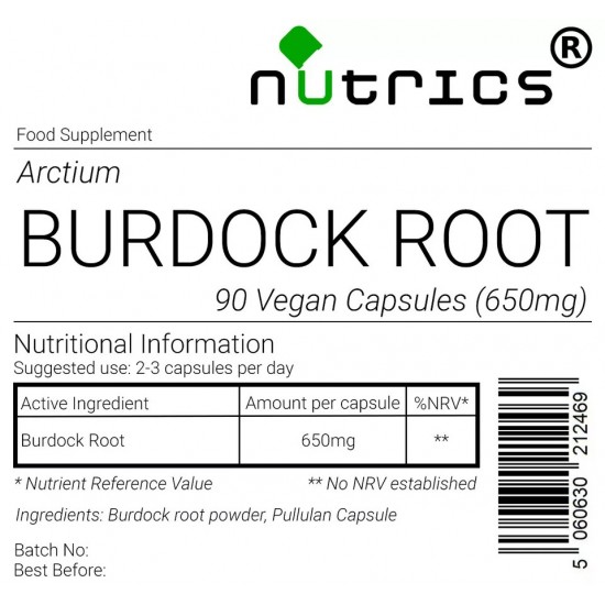 Burdock Root 650mg V Capsules