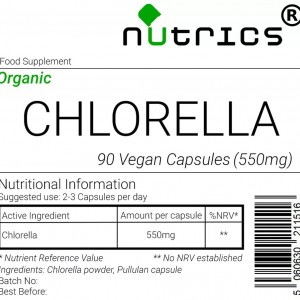 Chlorella (Organic) 550mg V Capsules