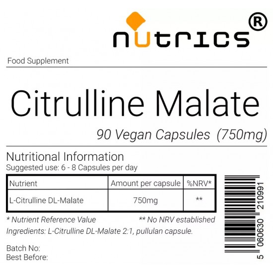 Citrulline Malate 750mg V Capsules