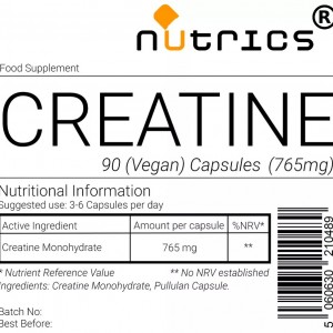 Creatine Monohydrate 765mg Capsules