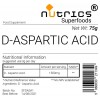 D ASPARTIC ACID Pharmaceutical Grade Vegan superfood Powder