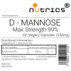 D Mannose Extract 550mg V Capsules