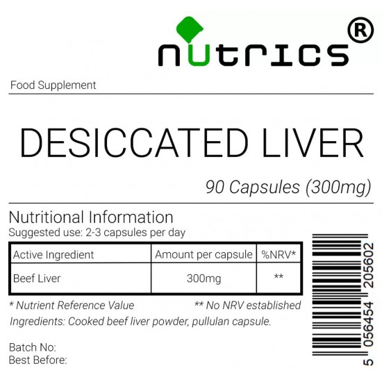 DESICCATED LIVER 300mg Capsules