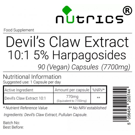 Devils Claw 7700mg Vegan Capsules 