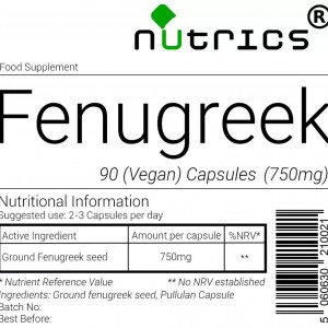 Fenugreek Seed 750mg V Capsules