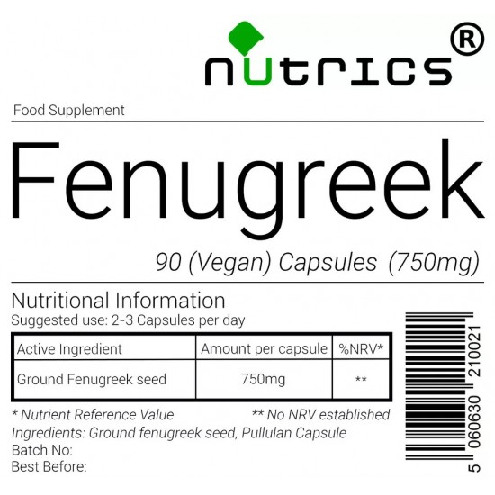 Fenugreek Seed 750mg V Capsules