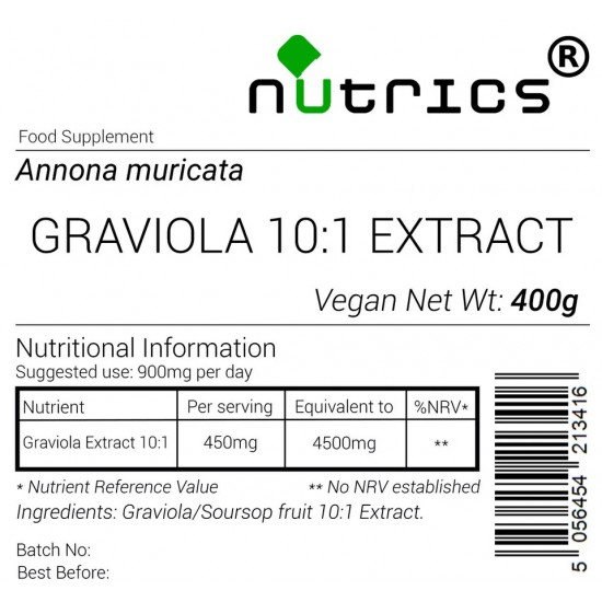 GRAVIOLA 10:1 Extract Powder Soursop Fruit