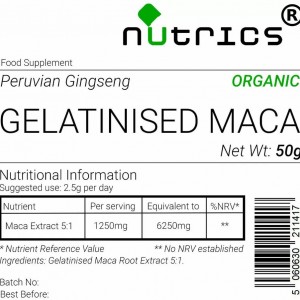 Gelatinised MACA ROOT EXTRACT Peruvian Ginseng Powder