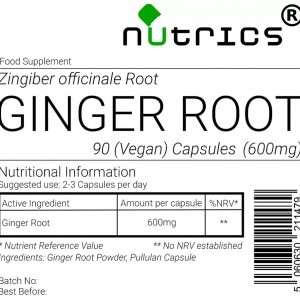 Ginger Root 600mg V Capsules