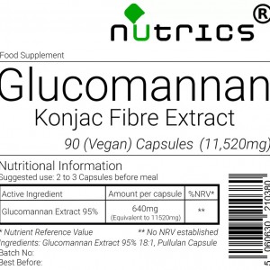 Glucomannan konjac Fibre Extract 11,520mg V Capsules