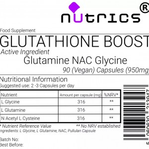 Glutathione Boost NAC Glutamine Glycine 950mg V Capsules    