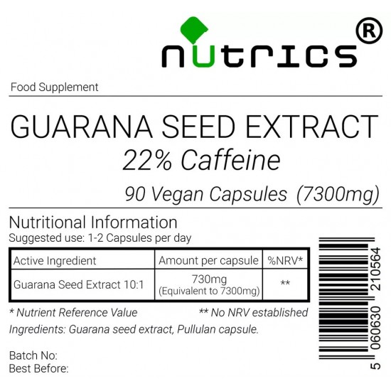 Guarana Seed Extract 7300mg Capsules