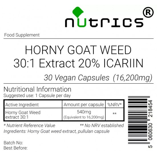 Horny Goat Weed Extract 16,200mg V Capsules