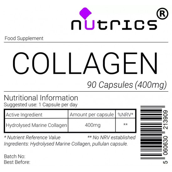 Hydrolysed Fish Marine Collagen 400mg Capsules