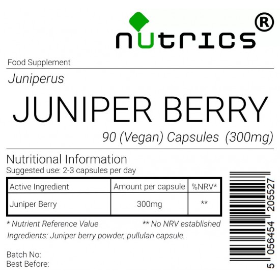 JUNIPER BERRY 300mg x 90 Vegan Capsules