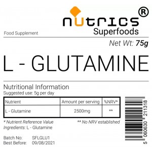 L GLUTAMINE Pharmaceutical Grade Vegan Powder