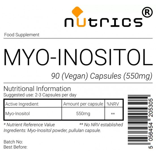 MYO  INOSITOL 550mg Vegan Capsules 