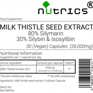 Milk Thistle Extract 26,000mg V Capsules