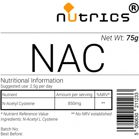 NAC N ACETYL L CYSTEINE Pharmaceutical Grade Powder 