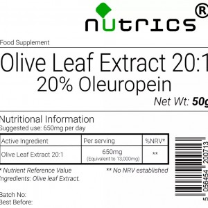 OLIVE LEAF 20:1 EXTRACT 50g Powder