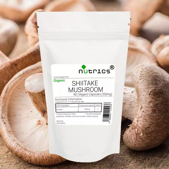 ORGANIC SHIITAKE MUSHROOM 350mg x 90 Vegan Capsules