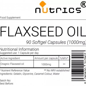 Premium Flaxseed Oil Softgel Capsules