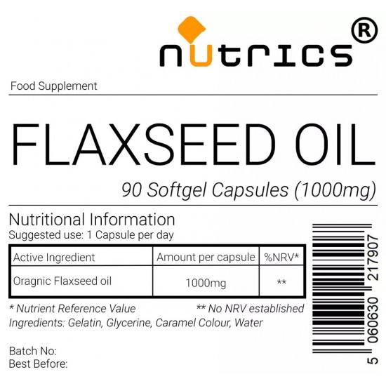 Premium Flaxseed Oil Softgel Capsules