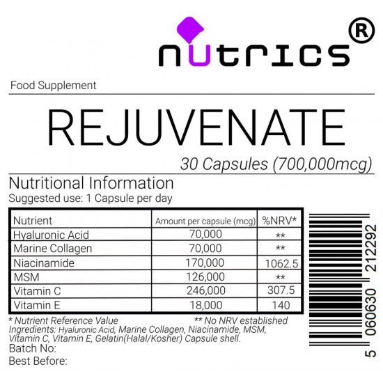 Rejuvenate 700,000mcg (700mg)  Capsules