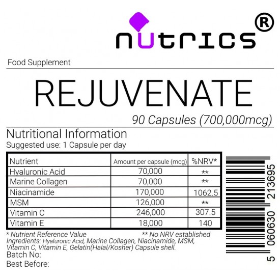 Rejuvenate 700,000mcg (700mg)  Capsules