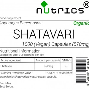 SHATAVARI ASPARAGUS 1000 Vegan 570mg Capsules