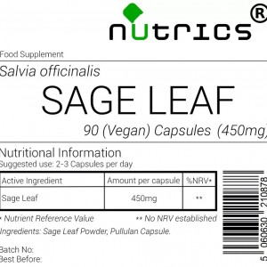 Sage Leaf 450mg V Capsules