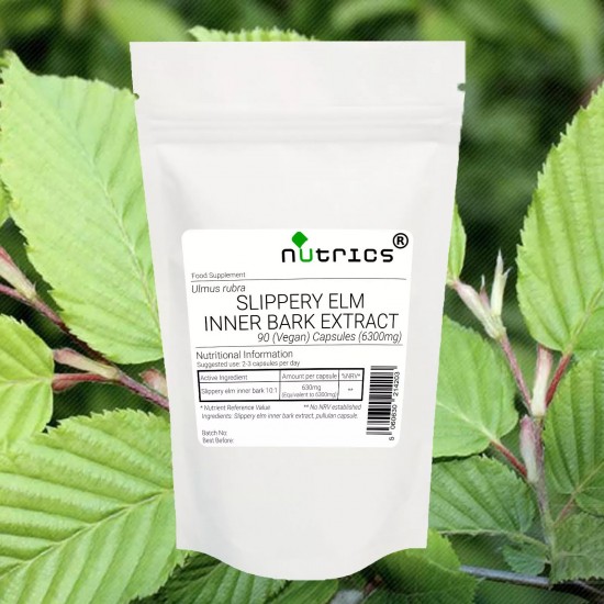 Slippery Elm Inner Bark Extract Capsules 630mg V Capsules