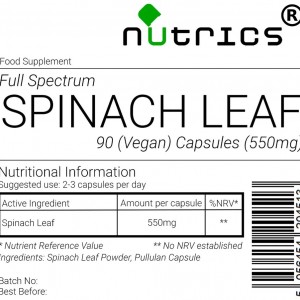 Spinach Leaf 550mg Vegan Capsules 