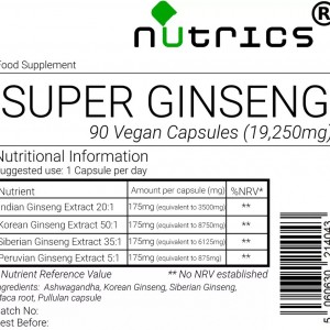 Super Ginseng 19,250mg V Capsules