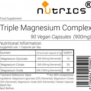 TRIPLE ELEMENTAL MAGNESIUM COMPLEX 900mg capsules