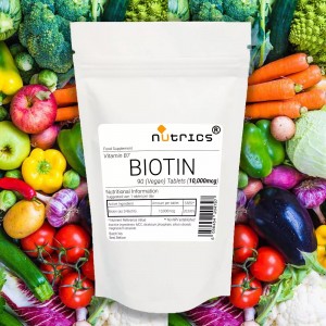 BIOTIN 10,000mcg 90 Vegan Tablets 