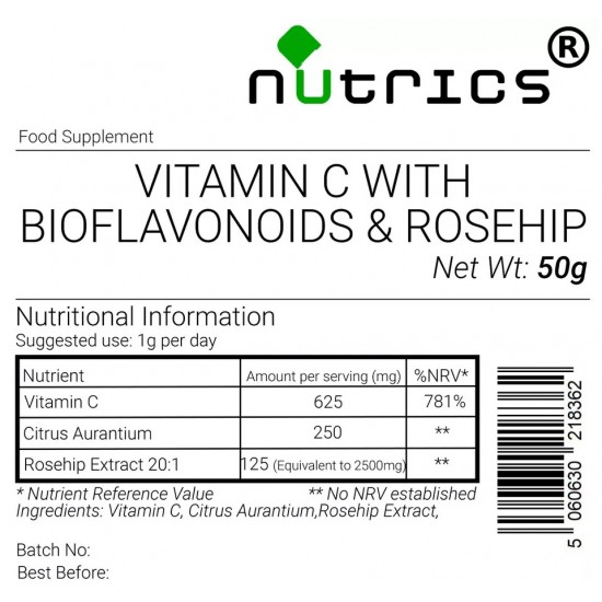 Vitamin C Rosehip Extract 50g Powder