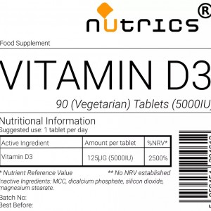 Vitamin D3 5,000iu Veg Tablets