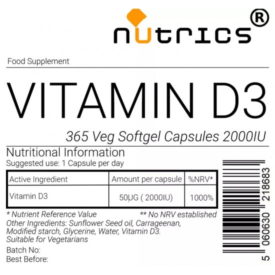 Vitamin D3 2000iu Softgels Capsules