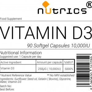 Vitamin D3 D-3 10,000iu Softgels Capsules 