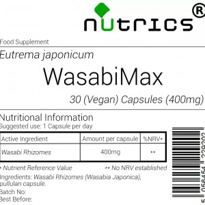 WasabiMax 400mg Potent Wasabi Powder VEGAN Capsules