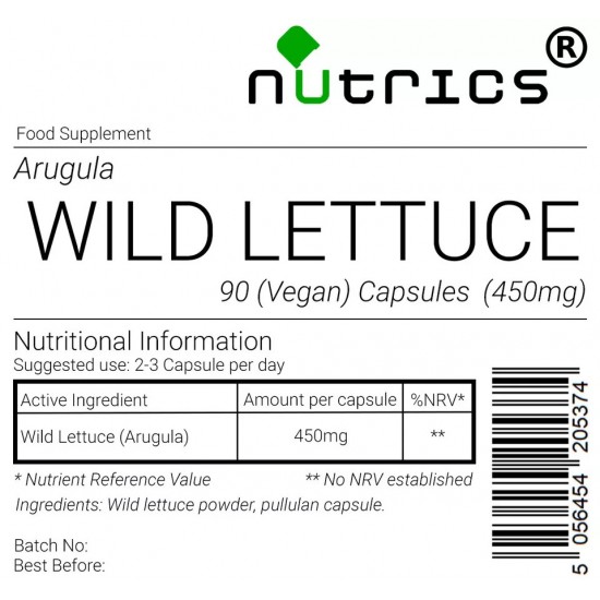 Wild Lettuce ARUGULA 450mg Vegan Capsules