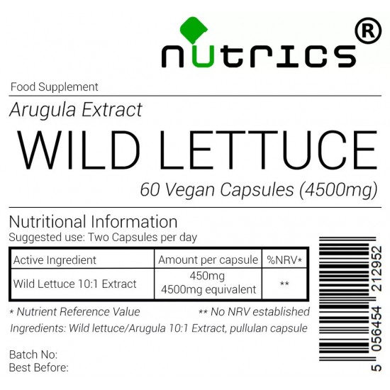 Wild Lettuce ARUGULA 4500mg capsules