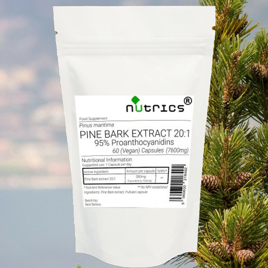 Pine Bark. 20:1 Extract, 95% Proanthocyanidins, 7,600mg V Capsules  