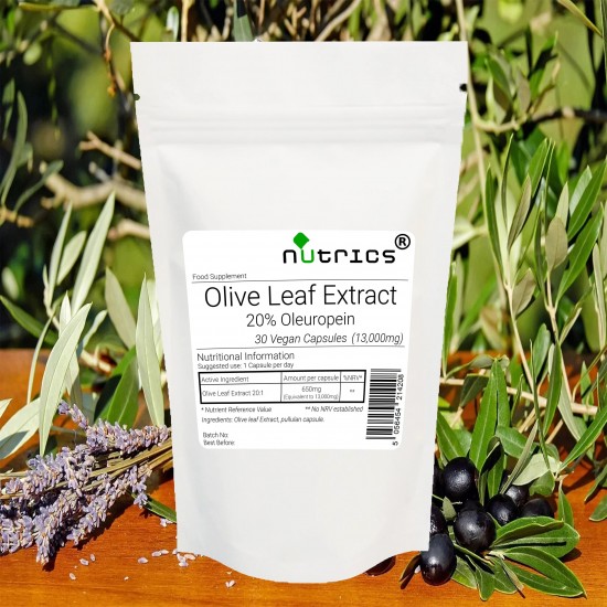 OLIVE LEAF 20:1 EXTRACT 13,000mg Vegan Capsules