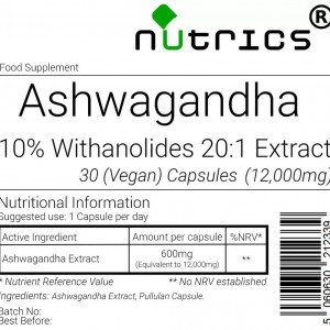 ASHWAGANDHA ROOT EXTRACT 12,000mg  V Capsules